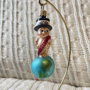 Christopher Radko 2001 Little‎ Gems Happy New Year Christmas ornament Baby Earth
